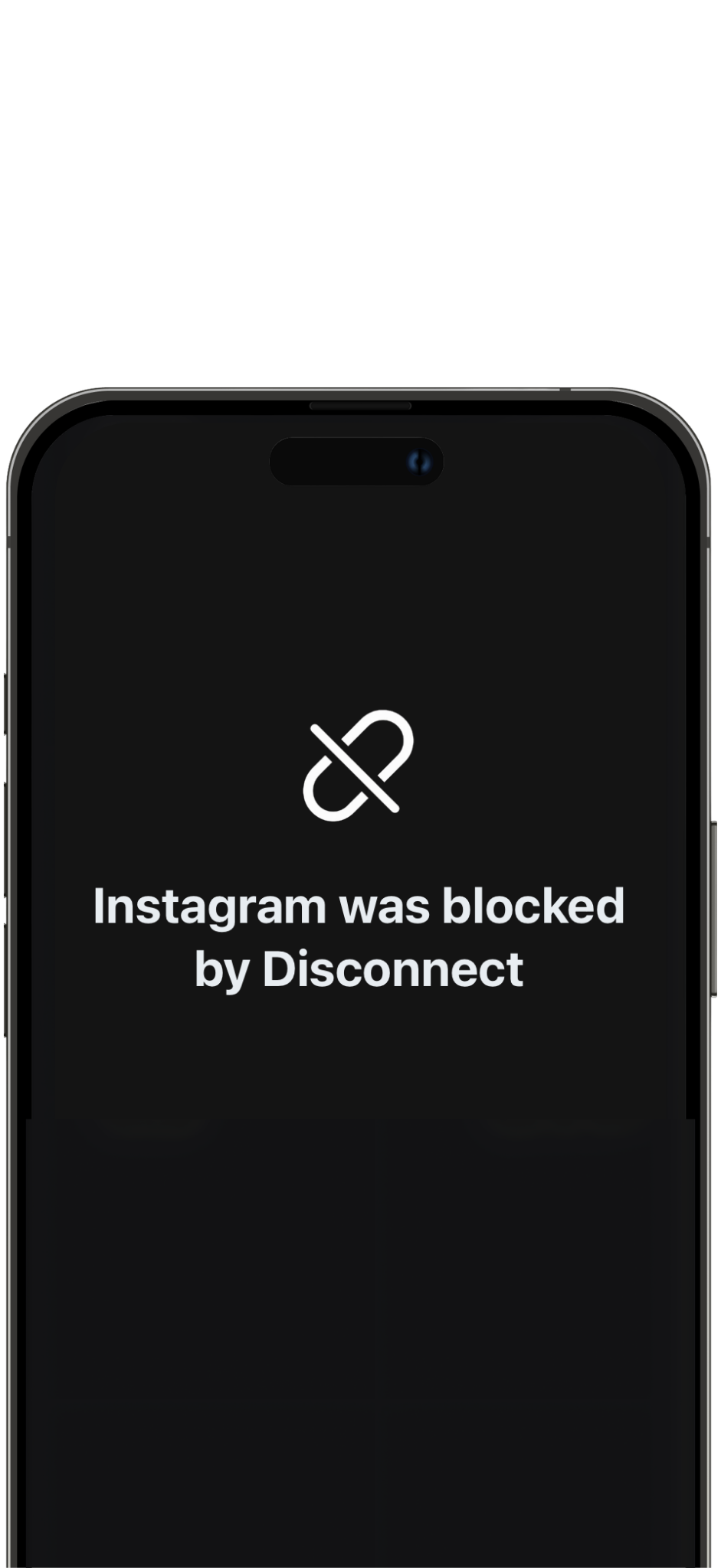 Instagram blocked by the Disconnect app blocker on iPhone