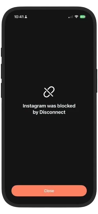 Instagram blocked by Disconnect